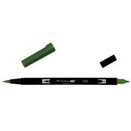 Маркер-кисть brush pen 228 серо-зеленый
