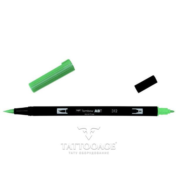 Маркер-кисть brush pen 312 зеленый падуб