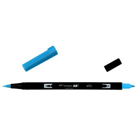 Маркер-кисть brush pen 493 голубой рефлекс
