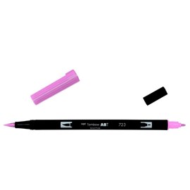 Маркер-кисть brush pen 723 розовый